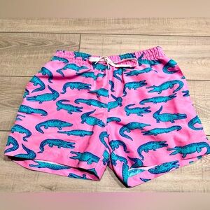 Chubbies Swim Trunks - The Glades - Pink w/ Aligators - Medium - Like New